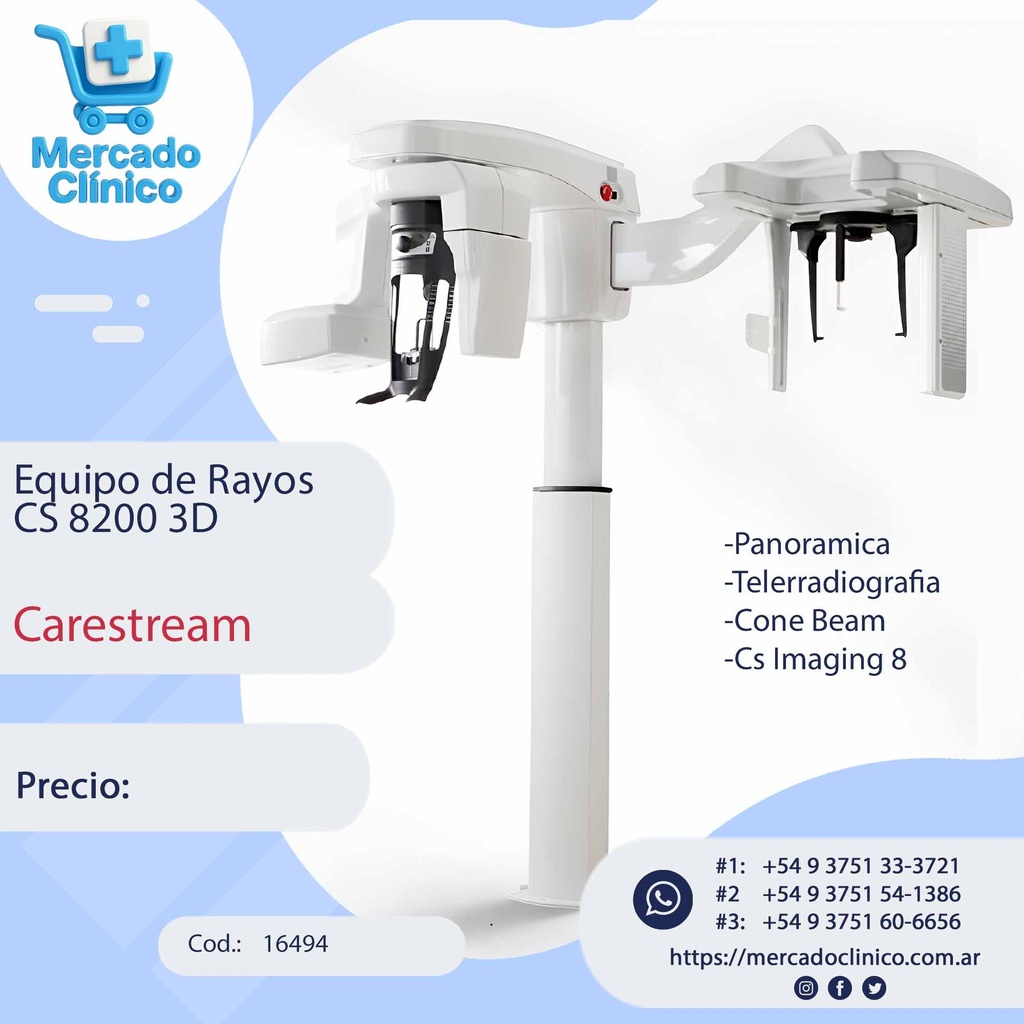 Equipo de rayos CS 8200 3D - Carestream | Mercado Clinico AR